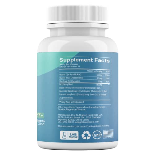 nuorganic 8 in 1 Immunity Booster Supplement Formulated by Medical Doctors with Panax Ginseng for Powerful Immune…
