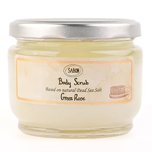Sabon Body Scrub — Green Rose | Exfoliating Dead Sea Salt Body Scrub | Lemon, Bergamot, Citrus | For All Skin Types | 11…