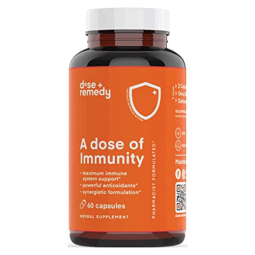 A Dose of Immunity Quercetin with Vitamin C and Zinc, Vitamin D, 500mg Quercetin Bromelain with Echinacea & B Vitamins…