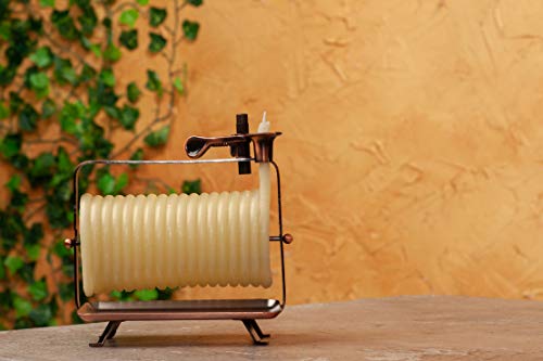 Candle by the Hour 48-Hour Horizontal Candle, Eco-friendly Natural Beeswax with Cotton Wick