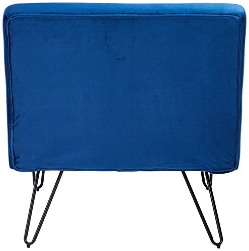 Christopher Knight Home Darrow Velvet Modern Armless Chair, Navy Blue
