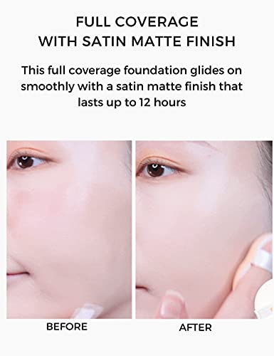 SELFBEAUTY UNICONIC Satin BB Cushion Foundation Matte 15g Pure Ivory | Foundation Makeup | Compact Face Makeup Concealer…
