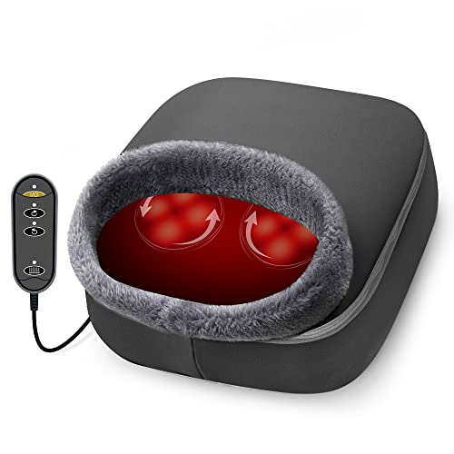 Shiatsu Foot Massager Machine with Heat, 2-in-1 Heated Foot Warmer for Women,Men Gifts & Foot Back Massager for Back…