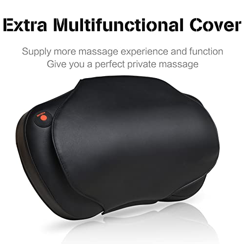 Shiatsu Neck and Back Massager - 8 Heated Rollers Kneading Massage Pillow for Shoulders, Lower Back, Calf, Legs, Foot…