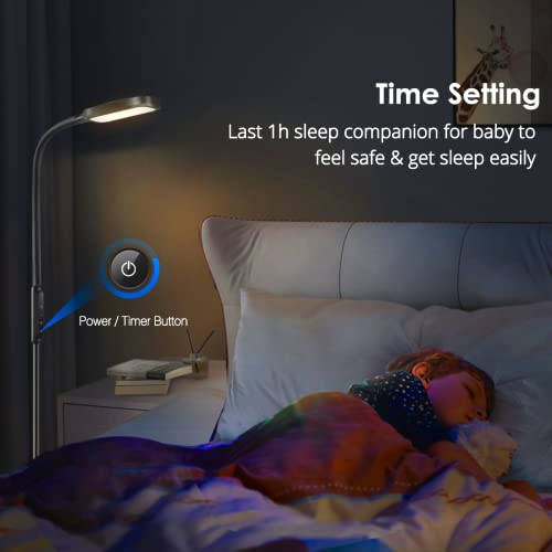 Nopoor LED Floor Lamp black1815 Lumens Dimiable Reading Standing Lamp for Living Room Bedroom Office,3 Color Temperature…