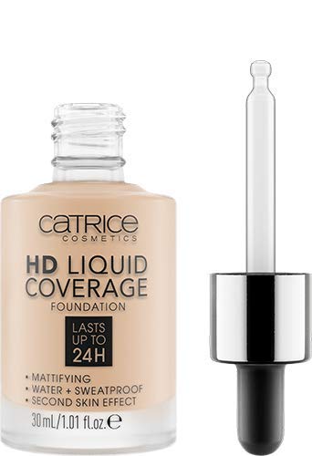 Catrice | HD Liquid Coverage Foundation | High & Natural Coverage | Vegan & Cruelty Free (010 | Light Beige)