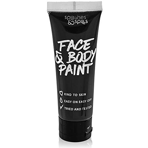 Face and Body Paint Cream - Black, 30ml - Pretend Costume and Dress Up Makeup by Splashes & Spills