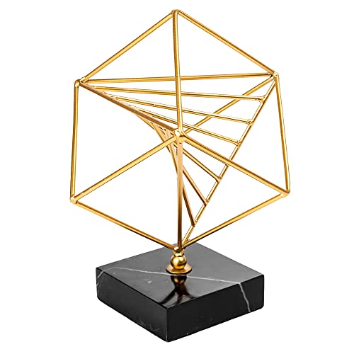 ART AMAZE Abstract Figure Gold Decor Accent - Shelf Decor Accents Object - Coffee Table Decor Item - Gold Marble Base…