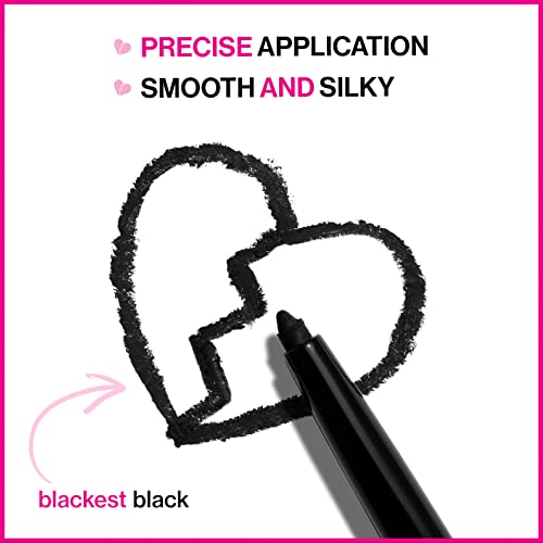 Wet n Wild Mega Last Breakup-Proof Liquid Waterproof Eyeliner Black, Brush Tip Pen, Quick Drying, Smudge Resistant, Long…
