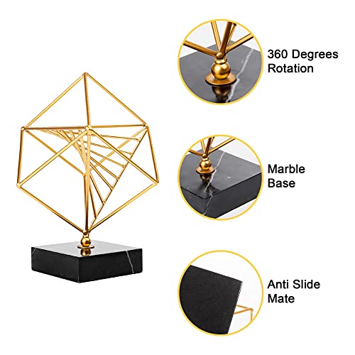 ART AMAZE Abstract Figure Gold Decor Accent - Shelf Decor Accents Object - Coffee Table Decor Item - Gold Marble Base…