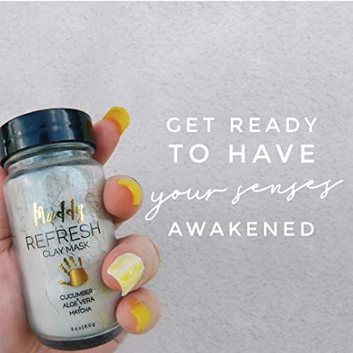 Muddy Body - Refresh Clay Mask | French Green Clay - Cleanse, Tone and Exfoliate Facial Mask (2 oz)