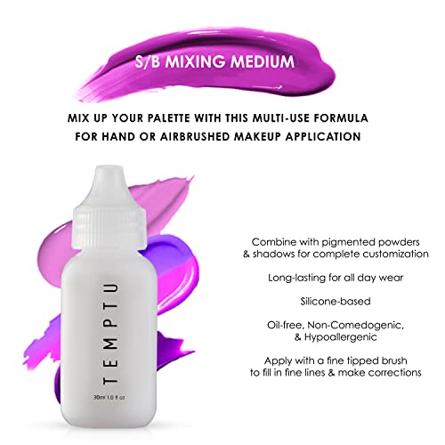 TEMPTU S/B Silicone-Based Airbrush Mixing Medium: Multi-Use Airbrush Makeup Thinner, Converts Powder Makeup Into…