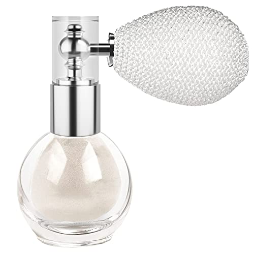 Glitter Body Spray Face Hair Highlighter Spray Shimmer High Gloss Powder Sparkle Makeup Cosmetic (01# Pearl White)