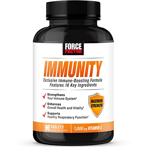 Force Factor Immunity, Immune Support Booster with Elderberry and 1000mg of Vitamin C, Plus Vitamin D, Zinc, Probiotics…