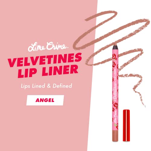 Lime Crime Velvetines Lip Liner, Angel (Apricot Nude) - Soft & Creamy Texture - Long-Lasting Nude Matte Lip Lining…