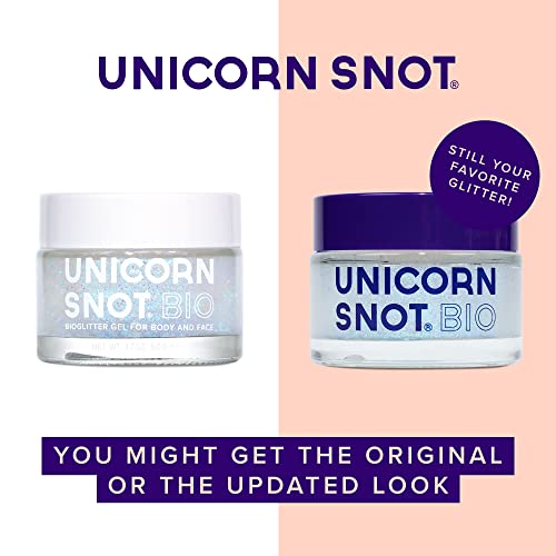 Unicorn Snot Biodegradable Holographic Body Glitter Gel for Body, Face, Hair - Vegan & Cruelty Free - 1.7 oz (Galaxy)