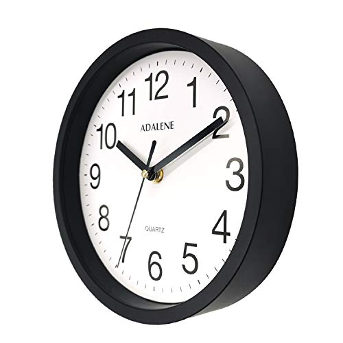 Adalene Small Wall Clocks Battery Operated 8 Inch for Living Room Décor, Modern Decorative Analog Wall Clock Non Ticking…