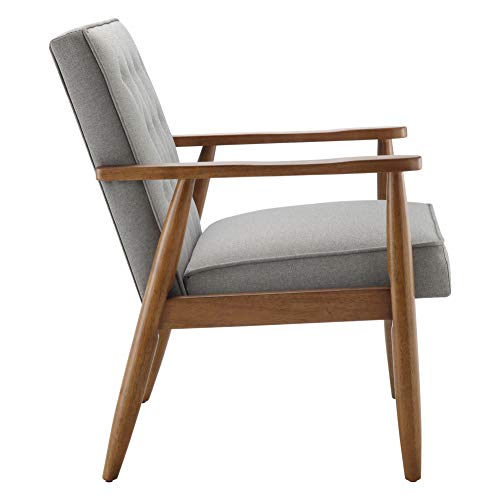 Ball & Cast Tufted Fabric Accent Chair 27.5"W x 29.8"D x 33.25"H Grey Set of 1