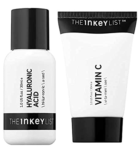 The Inkey List Face Serum And Cream Skincare Set! Hyaluronic Acid Serum And Vitamin C Cream! Antioxidant & Skin…
