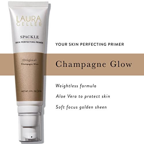 LAURA GELLER NEW YORK Spackle Super-Size - Champagne Glow - 2 Fl Oz - Skin Perfecting Primer Makeup with Hyaluronic Acid…
