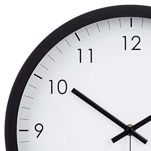 Amazon Basics 12" Traditional Wall Clock - Black