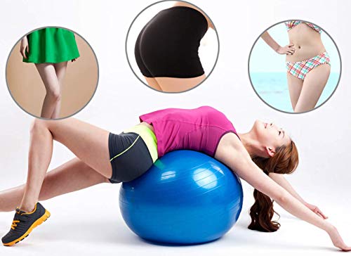 Fullgaden Exercise Ball (55-75cm) with Quick Foot Pump, Professional Grade Anti Burst & Slip Resistant Stability Balance…