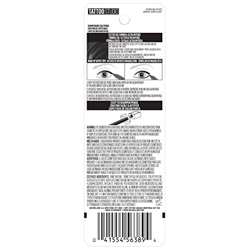Maybelline TattooStudio Long-Lasting Sharpenable Eyeliner Pencil, Glide on Smooth Gel Pigments with 36 Hour Wear…