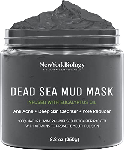 New York Biology Dead Sea Mud Mask for Face and Body Infused with Eucalyptus - Spa Quality Pore Reducer for Acne…