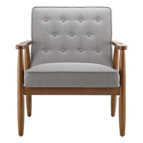 Ball & Cast Tufted Fabric Accent Chair 27.5"W x 29.8"D x 33.25"H Grey Set of 1