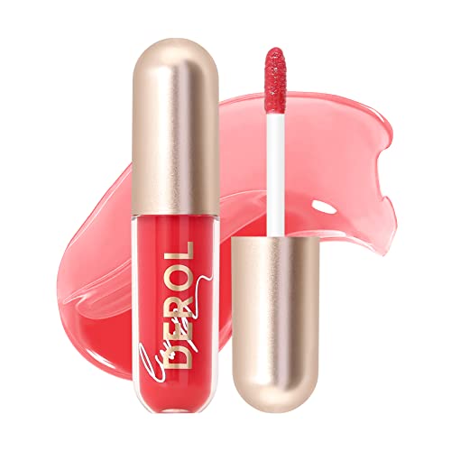DEROL Color Lip Plumper ,Lip Color,Lip gloss,Glossy & Cool,Make Lips Plump & Moisturizing,Lip Gloss contains Peppermint…