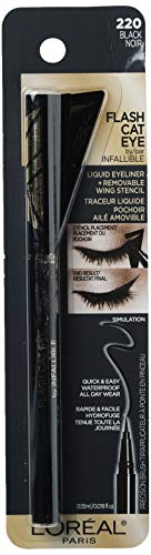 L'Oreal Paris Makeup Infallible Flash Cat Eye Waterproof Liquid Eyeliner, Black
