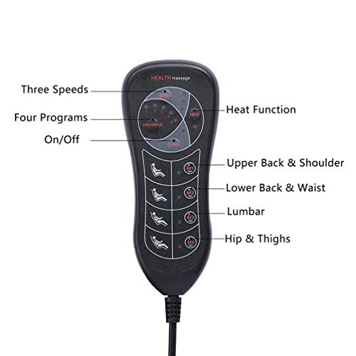 SLOTHMORE Vibration Back Massager, Back Massage Cushion, 10 Vibrating Nodes to Release Stress and Fatigue, for Home and…