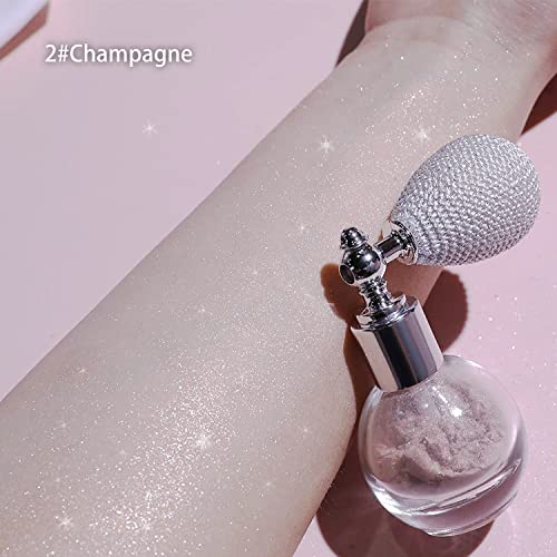 Highlighter Powder Spray,Shimmer Body & Face Glitter Spray Hair Sparkle High Gloss Highlighter Powder Makeup,Glitter…