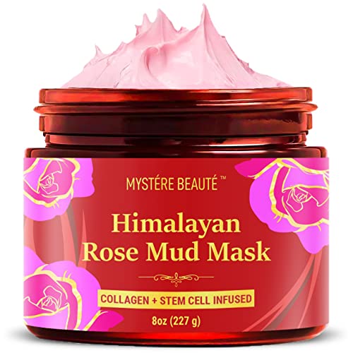 Himalayan Clay Mud Mask for Face and Body - Infused with Collagen and Stem Cells - Spa Quality Facial Mask for Visibly…