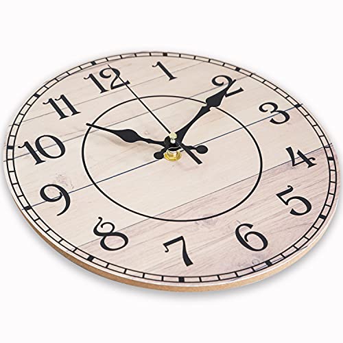 Aborbo Wall Clocks 10 in, Kitchen Wall Clocks Battery Operated Silent Non-Ticking, Round Clock Easy to Read for bedrooms…