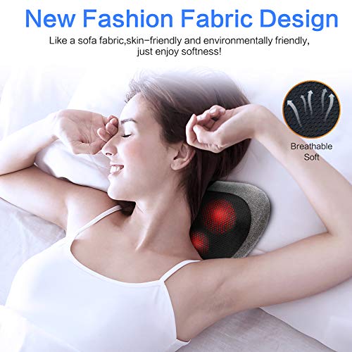 Papillon Back Massager with Heat,Shiatsu Back and Neck Massager with Deep Tissue Kneading,Electric Back Massage Pillow…