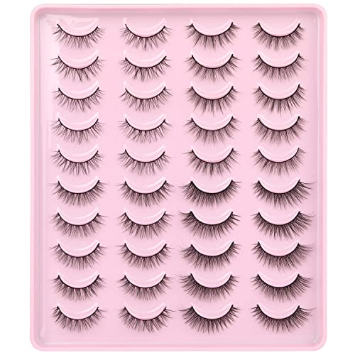 False Eyelashes Natural Look Fluffy Mink Lashes 4 Styles Wispy Natural Lashes 3D Strip Eye Lashes Pack by Kiromiro