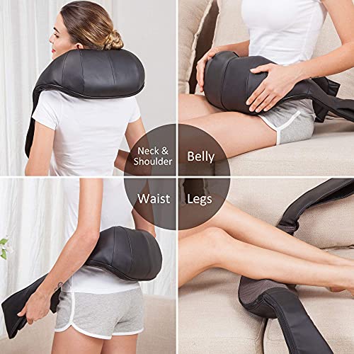 Snailax Cordless Neck Back Massager - Shiatsu Neck and Shoulder Massager with Heat, Portable Massagers for Neck and Back…