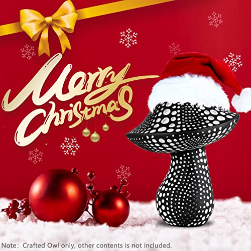 Mushroom Statue Decor (Black) Small Crafted Figurines for Home Decor Accents, Living Room Bedroom Bathroom Office…