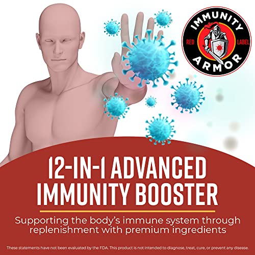 Immunity Armor Powdered 12-in-1 Advanced Immunity Booster W/Bone & Joint + Anti-Oxidant Support. Vitamins C, D, A, K2…