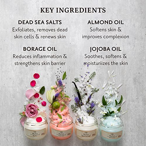 Sabon Body Scrub — Green Rose | Exfoliating Dead Sea Salt Body Scrub | Lemon, Bergamot, Citrus | For All Skin Types | 11…