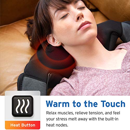 Etekcity Cordless Neck and Back Massager for Pain Relief Deep Tissue, Shiatsu Shoulder Massager with Heat, Valentines…