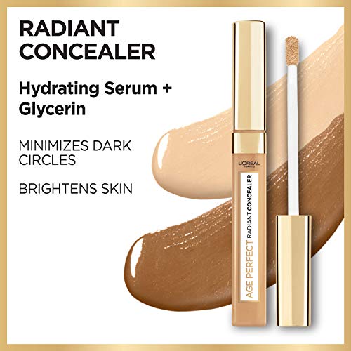L'Oreal Paris Age Perfect Radiant Concealer with Hydrating Serum and Glycerin, Nude Beige