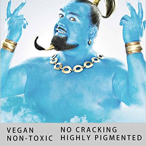 MEICOLY Blue Face Paint Stick(1.06 Oz),Cream Grease Sticks,Blue Eye Black Stick,Sweatproof Waterproof Pale Blue Body…