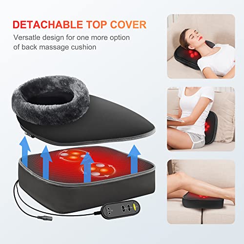 Shiatsu Foot Massager Machine with Heat, 2-in-1 Heated Foot Warmer for Women,Men Gifts & Foot Back Massager for Back…