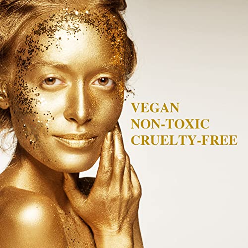 MEICOLY Cream Gold Face Body Paint,2.1Oz Smudge-proof Gold Body Paint,Water Based Washable Full Body Paint for Adults…