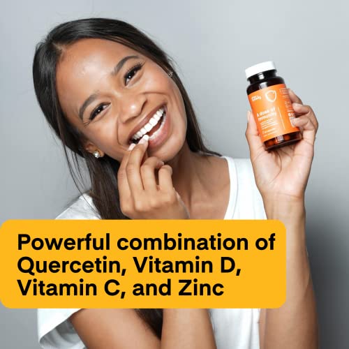 A Dose of Immunity Quercetin with Vitamin C and Zinc, Vitamin D, 500mg Quercetin Bromelain with Echinacea & B Vitamins…