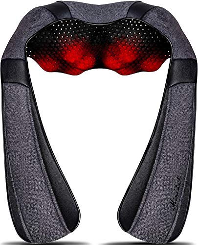 Back Massager, Shiatsu Back Neck Massager with Heat, Electric Shoulder Massager, Kneading Massage Pillow for Neck, Back…