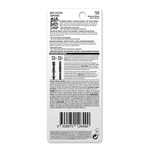 Mascara by Revlon, So Fierce Big Bad Lash Eye Makeup, Volumizing, Lasts up to 24 Hours, No Clump, Smudge Proof, Flake…