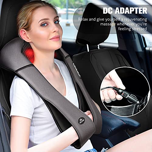 Neck Massager Gift for Family/Friend, Back Neck Massager with Heat, Shiatsu Back Massager Kneading Shoulder Massager…